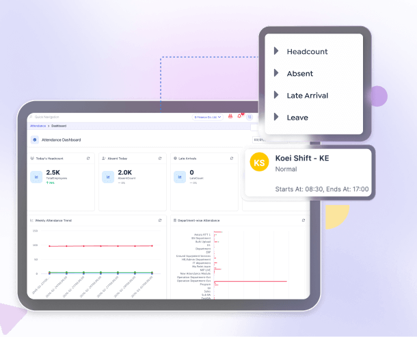 QHRM Attendance Management Web Software